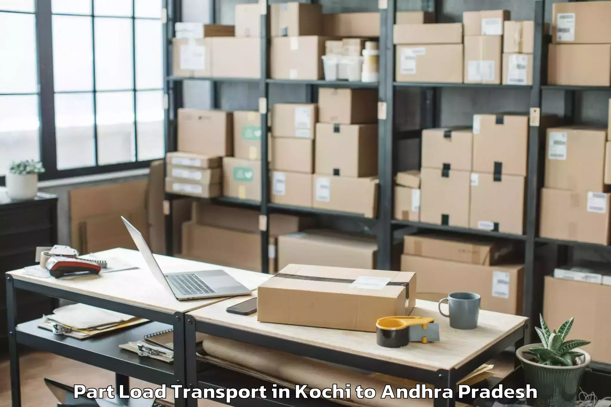 Professional Kochi to Visakhapatnam Central Mall Part Load Transport